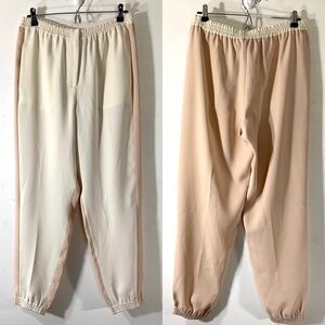 CEDRIC CHARLIER Colorblock Cream Pink Jogger Pants
